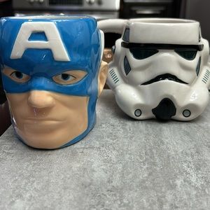 Set of mugs Stormtrooper and Captain America